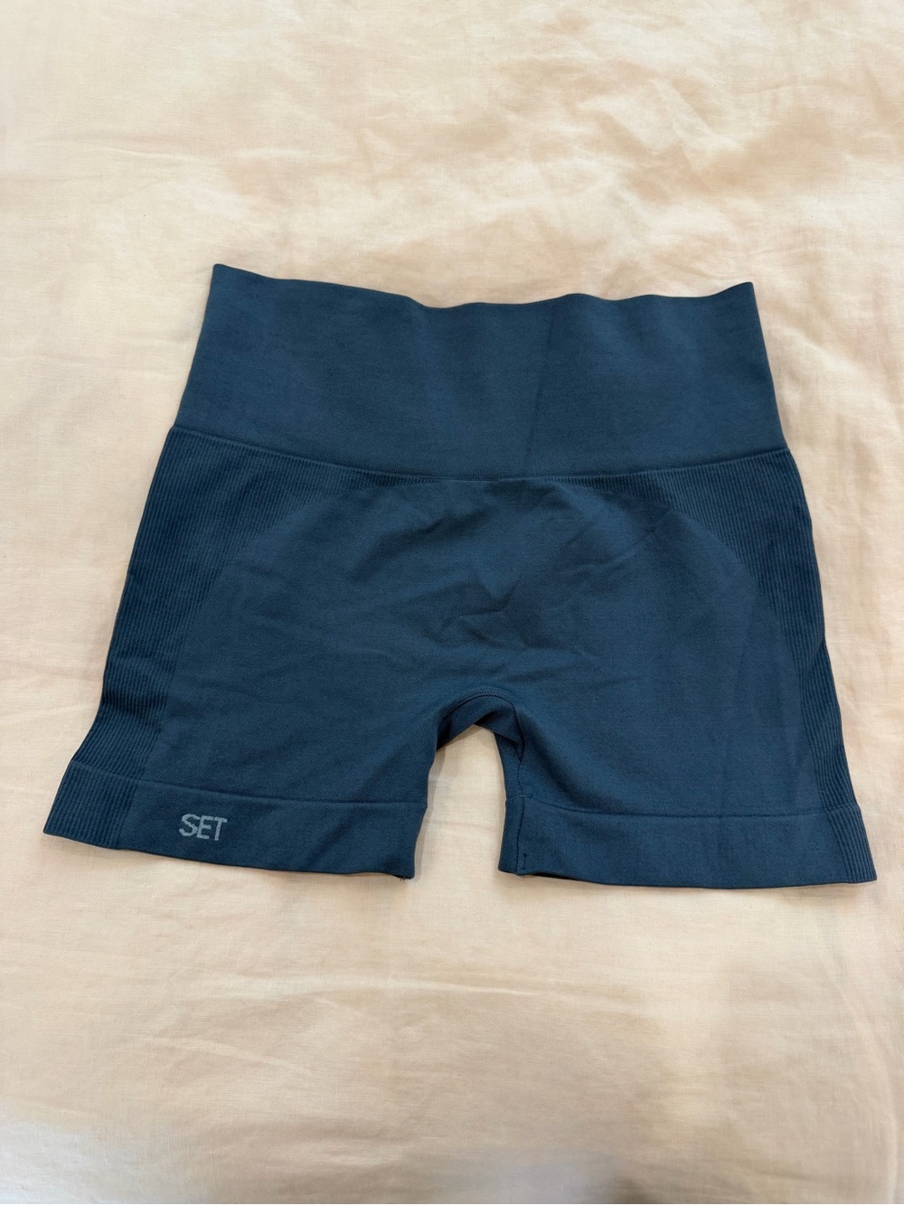 SET Active High-Waist Navy Women’s Seamless Workout Shorts